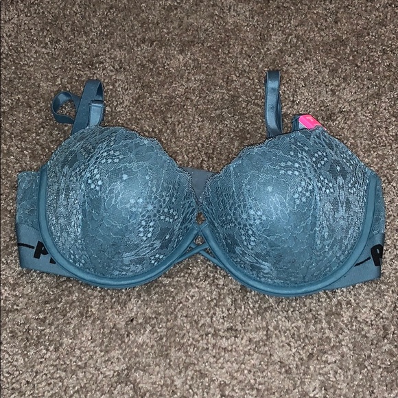 NWT Blue lace push-up bra